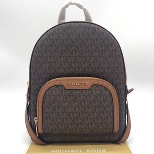 Michael Kors Medium Jaycee Zip Packet Backpack Brown
